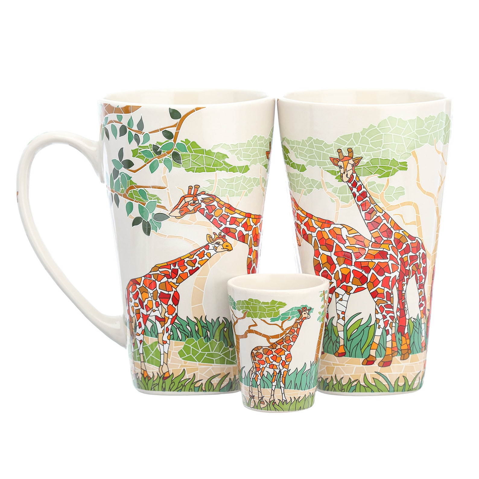 Giraffe Coffee Mug Tall 16 ounces. Barcino Designs. Etsy Italia