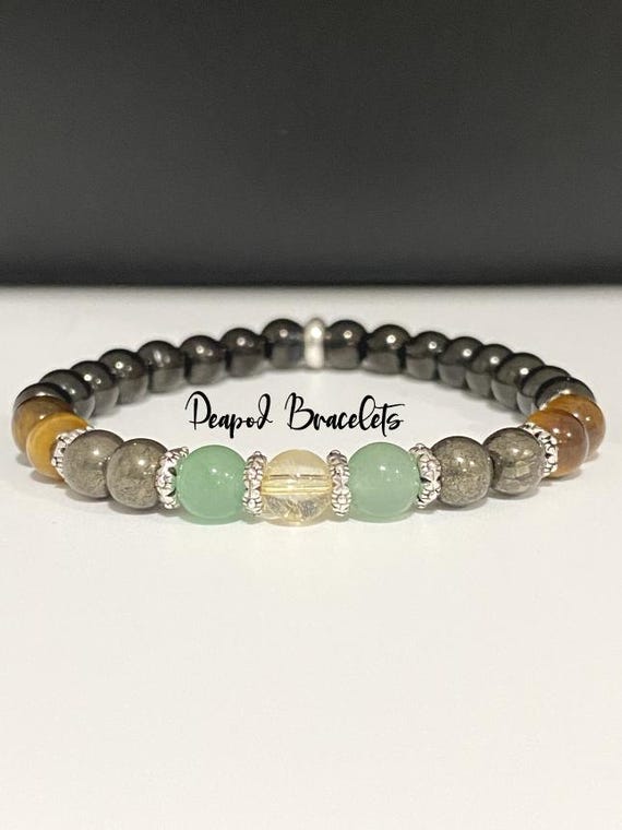 Wealth, Prosperity, Abundance, Good Luck and Success Crystal Bracelet