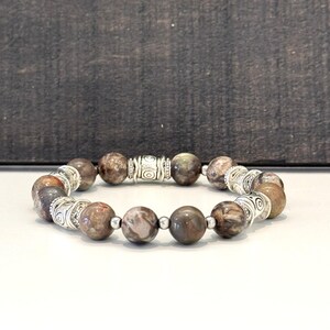 Wander Spirit Crystal Bracelet with Ocean Jasper in 8mm Beads