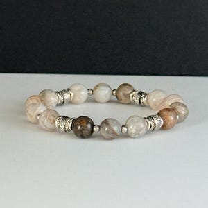 Bamboo Leaf Agate Crystal Bracelet
