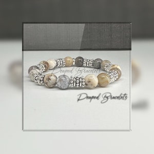 Dendritic Opal Bracelet (8mm Beads)/Passion, Optimism, Energy Protection, Joy, Self-Worth