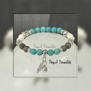 Chocolate Labradorite and Magnesite Crystal Bracelet with Optional Charms