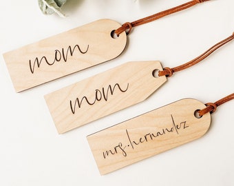 Stocking Tags, Personalized Stocking Tags, Wooden Stocking Tags, Stocking Name Tags, Wooden Gift Tags, Gift Name Tags, Christmas Gift Tags
