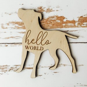 Wooden Monthly Milestone Disc & Dog Animals For Baby Photos | Dog Puppy Pet Theme | Monthly Milestone Marker | Baby Gift | Milestone Cards