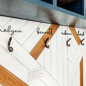 Freestanding Wood Name Sign | Farmhouse Home Decor | Freestanding Wooden Wall Letters for Entryway Organization