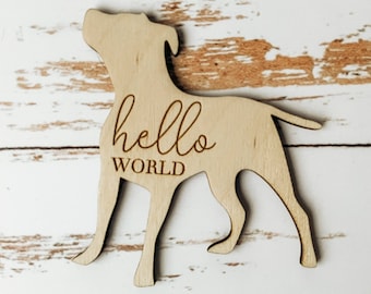 Wooden Monthly Milestone Disc & Dog Animals For Baby Photos | Dog Puppy Pet Theme | Monthly Milestone Marker | Baby Gift | Milestone Cards