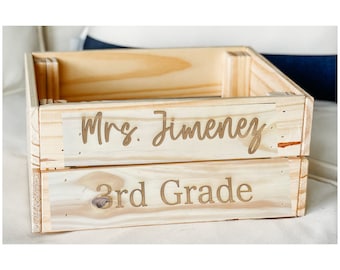 Teacher Appreciation Gift Crate | Custom Teacher Gift | End of Year Personalized Gift for Teacher