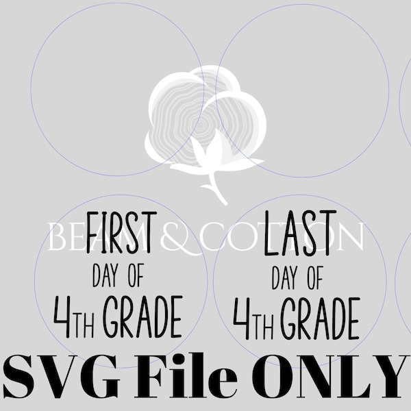 Custom First Day of 4th Grade School Sign SVG File, Back to School Sign SVG, Last Day of School Sign SVG, glowforge beamo laser machine file