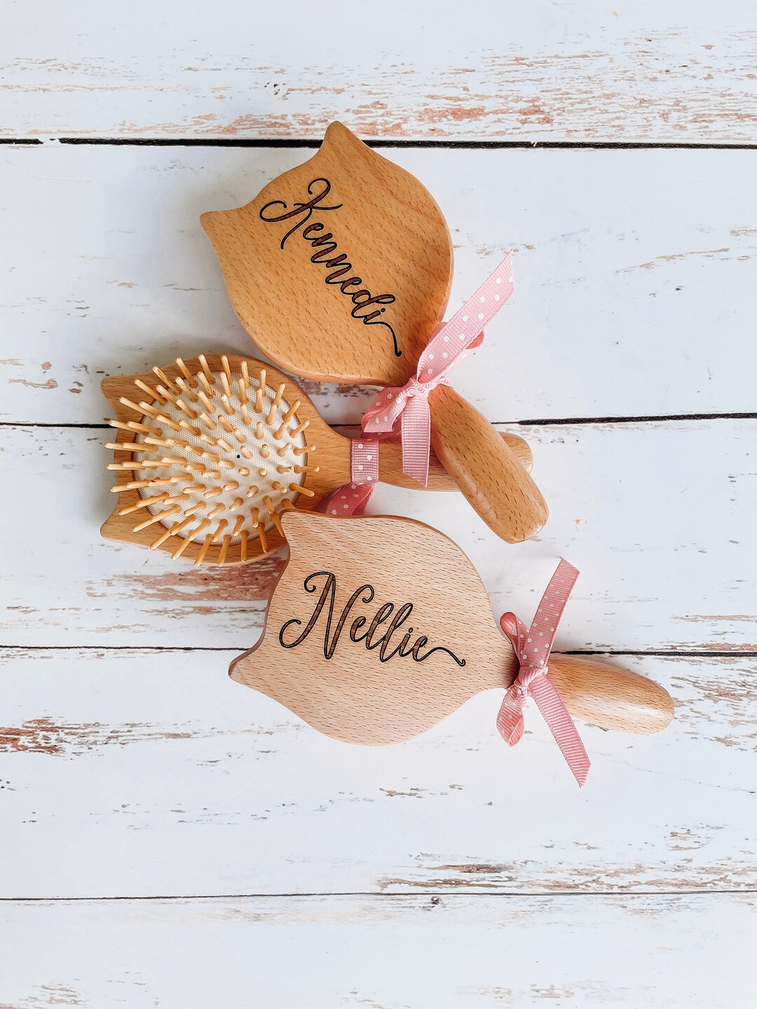 Personalized Cat Brush, Engraved Hair Brush, Hair Brushes for Girls