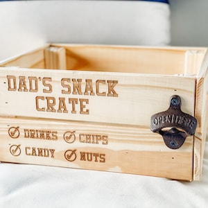 Personalized Gift Basket for Fathers Day, Dads Snack Crate, Dad or Grandpa Grill Gift, Unique gift for Fathers Day, Custom Basket for Dad
