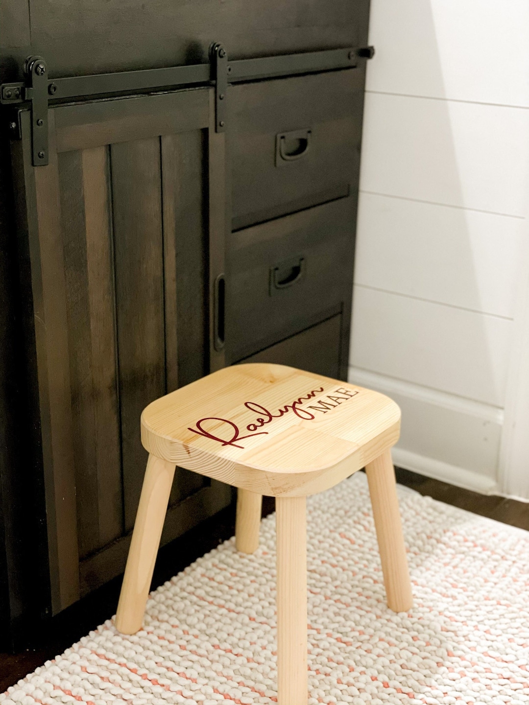 Personalized Kids Step Stool Toddler Step Stool Wooden Stool Bathroom