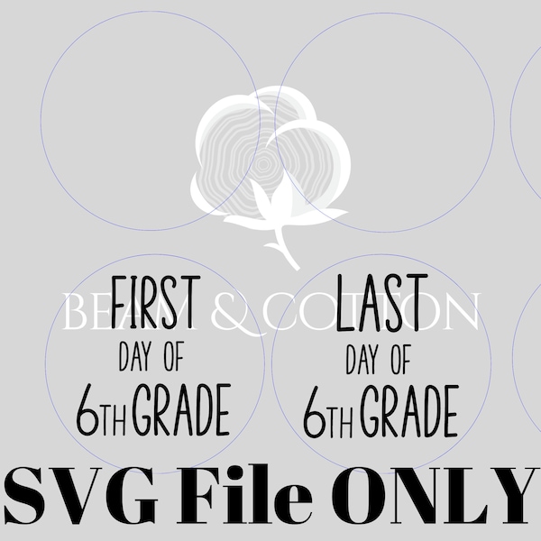 Custom First Day of 6th Grade School Sign SVG File, Back to School Sign SVG, Last Day of School Sign SVG, glowforge beamo laser machine file