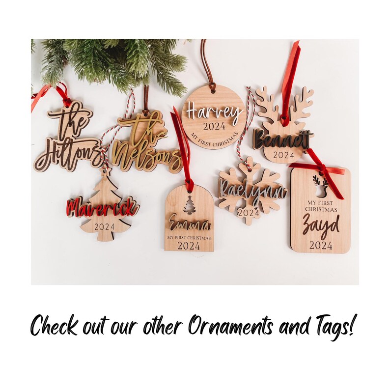 Family Christmas Ornament, Christmas Tree Ornament With Family Names