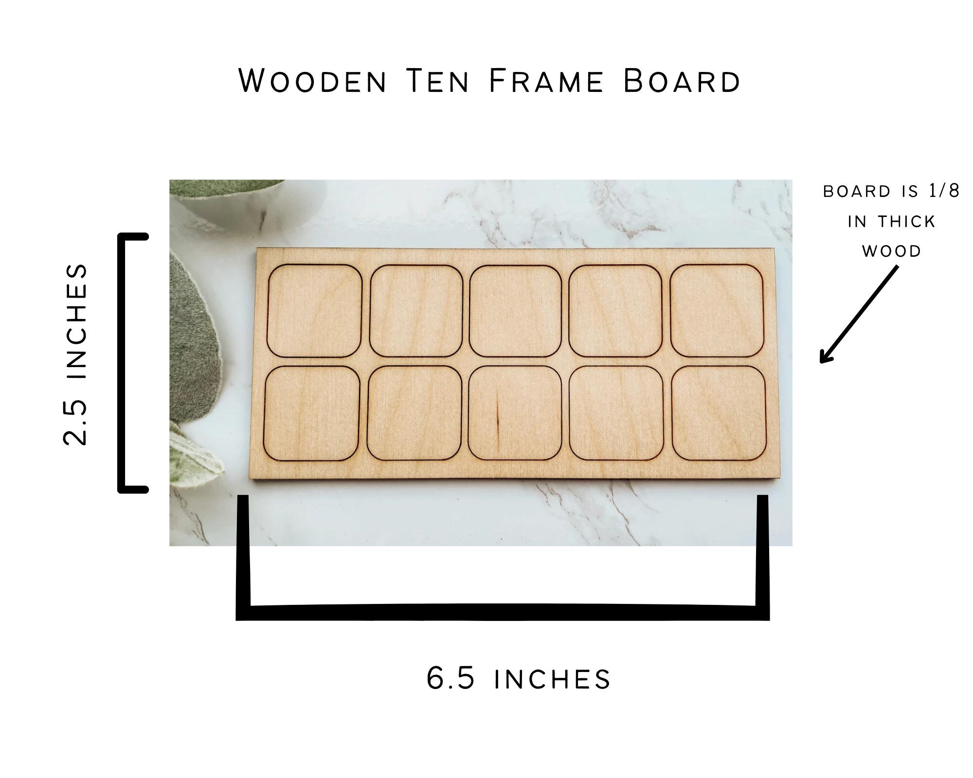 Wooden Ten Frame, Math Board, 10 Frame, Montessori Materials ...