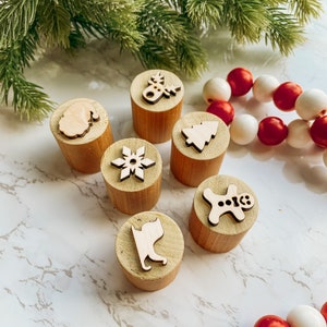 Christmas dough stamps, Christmas kids activity, Christmas childrens gift, handmade Christmas kids gift, custom Christmas childrens gift