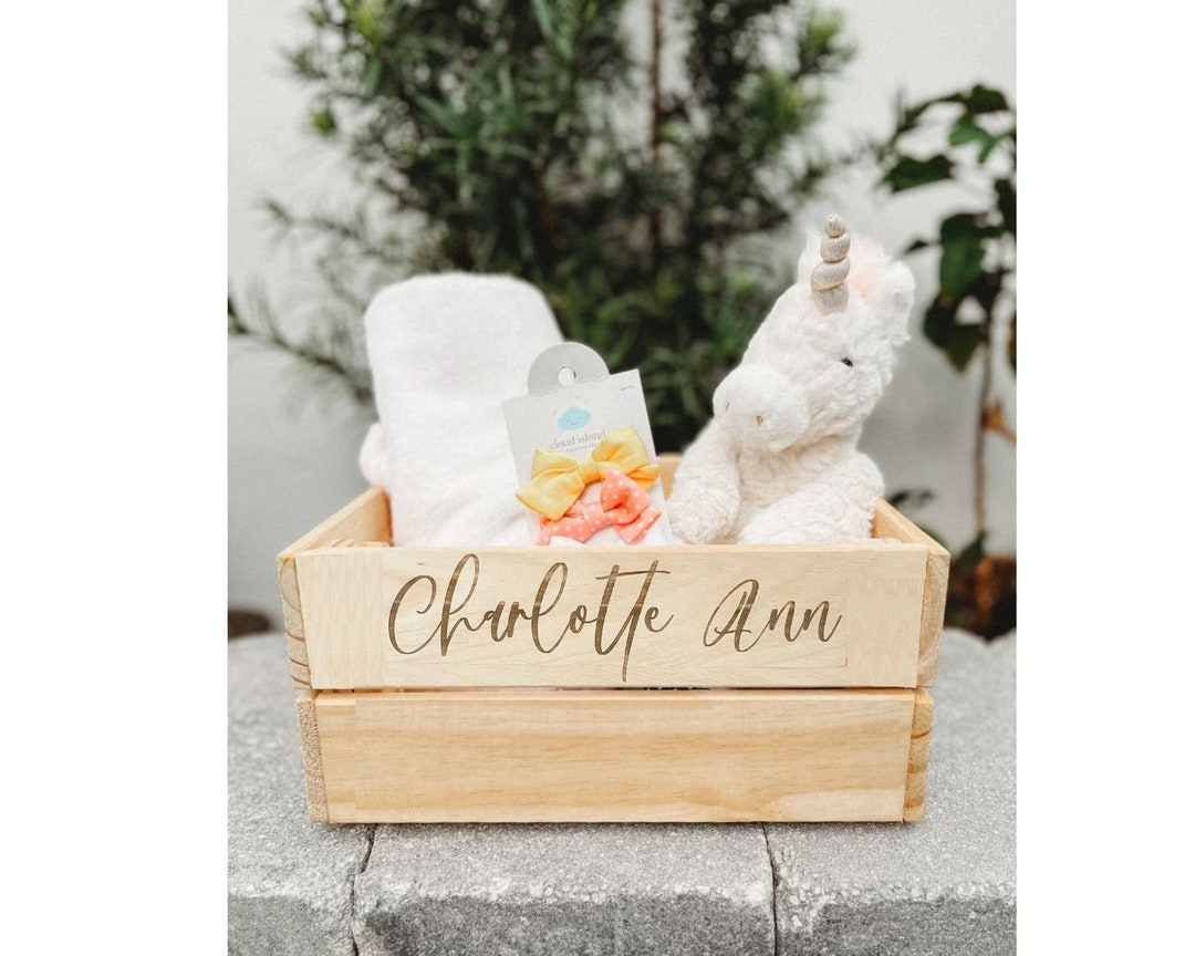Baby Shower Gift Basket Custom Baby Shower Crate Baby Closet Baby Crate ...