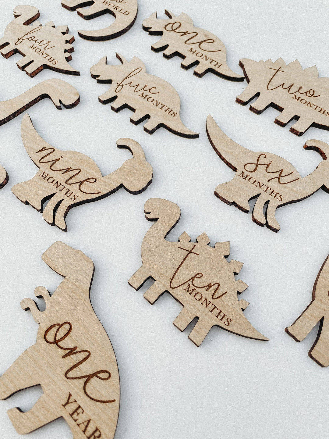 Dinosaur Monthly Milestone for Baby Photos | Monthly Milestone Marker ...