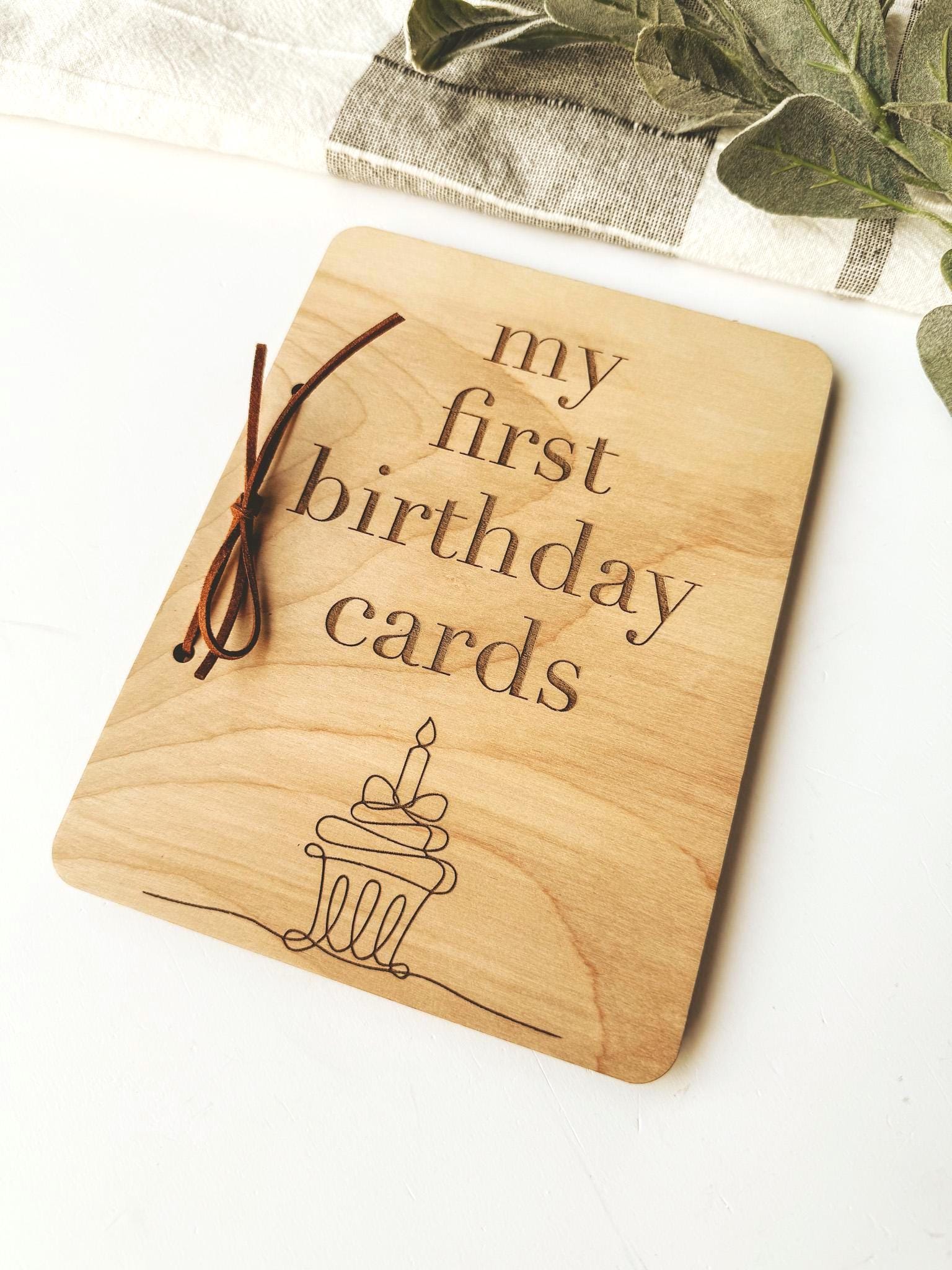 First Birthday Card Holder, Card keepsake holder, Birthday Keesake, Card Keepsake, First Birthday Cards, First Birthday, OUR first birthday
