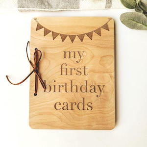 First Birthday Card Holder, Card keepsake holder, Birthday Keesake, Card Keepsake, First Birthday Cards, First Birthday, OUR first birthday