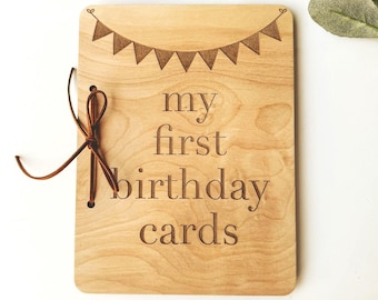 First Birthday Card Holder, Card keepsake holder, Birthday Keesake, Card Keepsake, First Birthday Cards, First Birthday, OUR first birthday