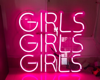 girls girls girls light up sign
