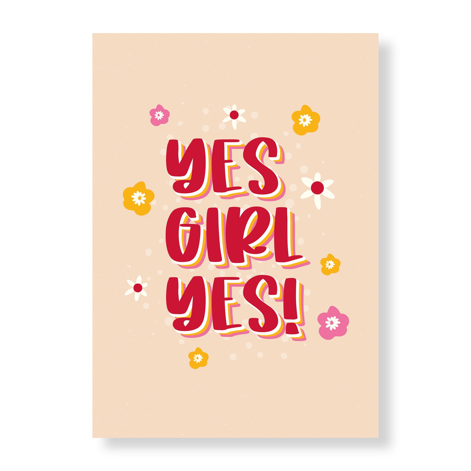 Yes Girl Yes Digital Print Wall Art Poster Etsy