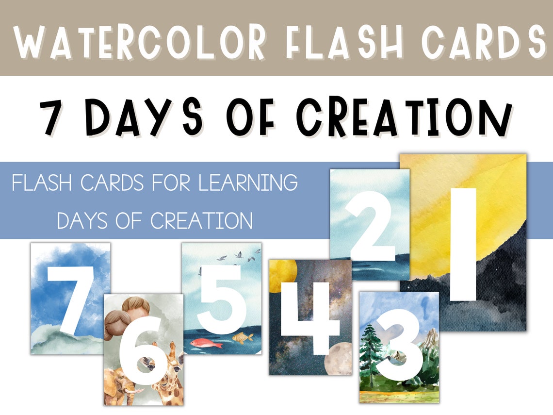 days-of-creation-flash-cards-water-color-god-s-7-days-of-etsy-uk