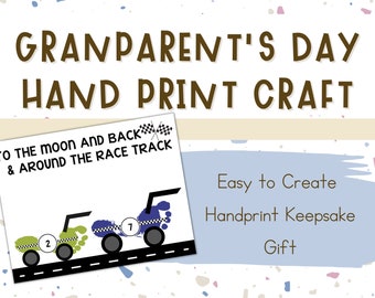 Grandparent's Day Craft - Grandparent's Day Craft for NASCAR Fans - Gift for Grandparents Day from Kids