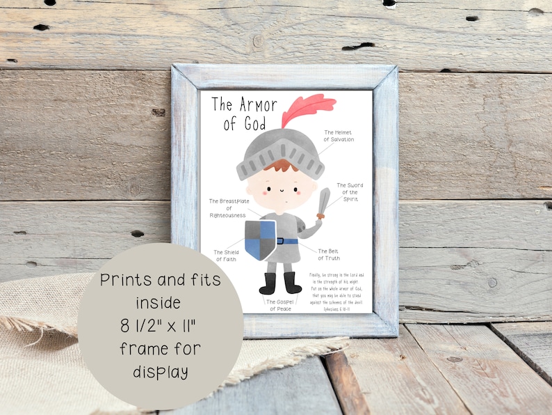 Armor of God Bible Verse Printable Morning Basket Printables Armor of