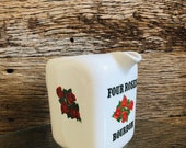 Vintage Ceramic Four Rosés Bourbon Water Pitcher