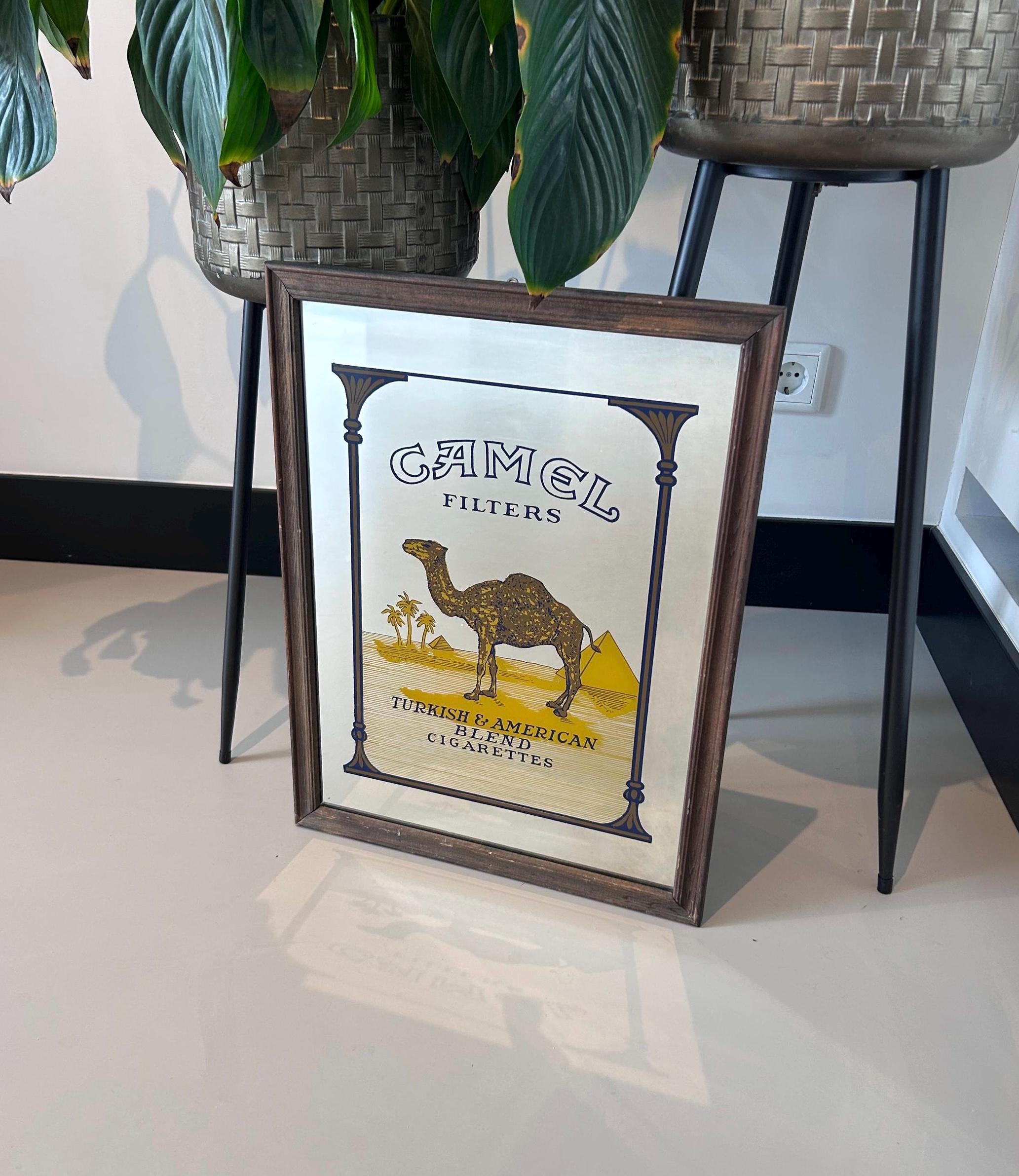 Vintage BIG 1960 Camel Cigarettes Mirror #1
