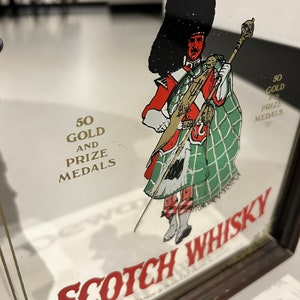 Vintage 1960s Dewar's Scotch Whiskey Mirror 2 image 5