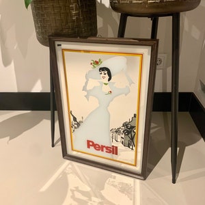 Vintage raro 1960 Henkel Persil espejo 'Lady White'