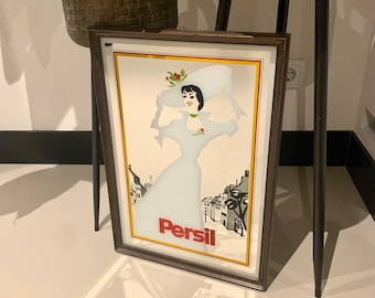 Vintage Rare 1960 Henkel Persil Mirror &#39;Lady White&#39;