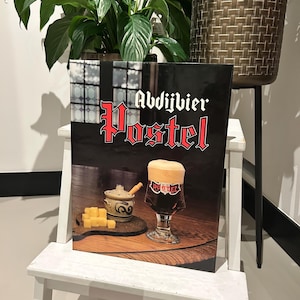Vintage RARE 1987 Belgium Postel Abbey Beer - Carton Bar Sign