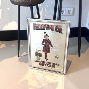 Vintage 1970 Beefeater Dry Gin mirror #6