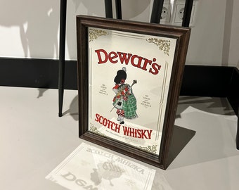 Vintage 1960s Dewar's Scotch Whiskey Mirror #2