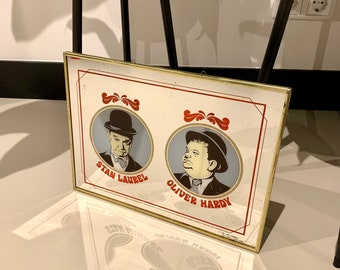 Vintage 1980 Laurel and Hardy Mirror #1