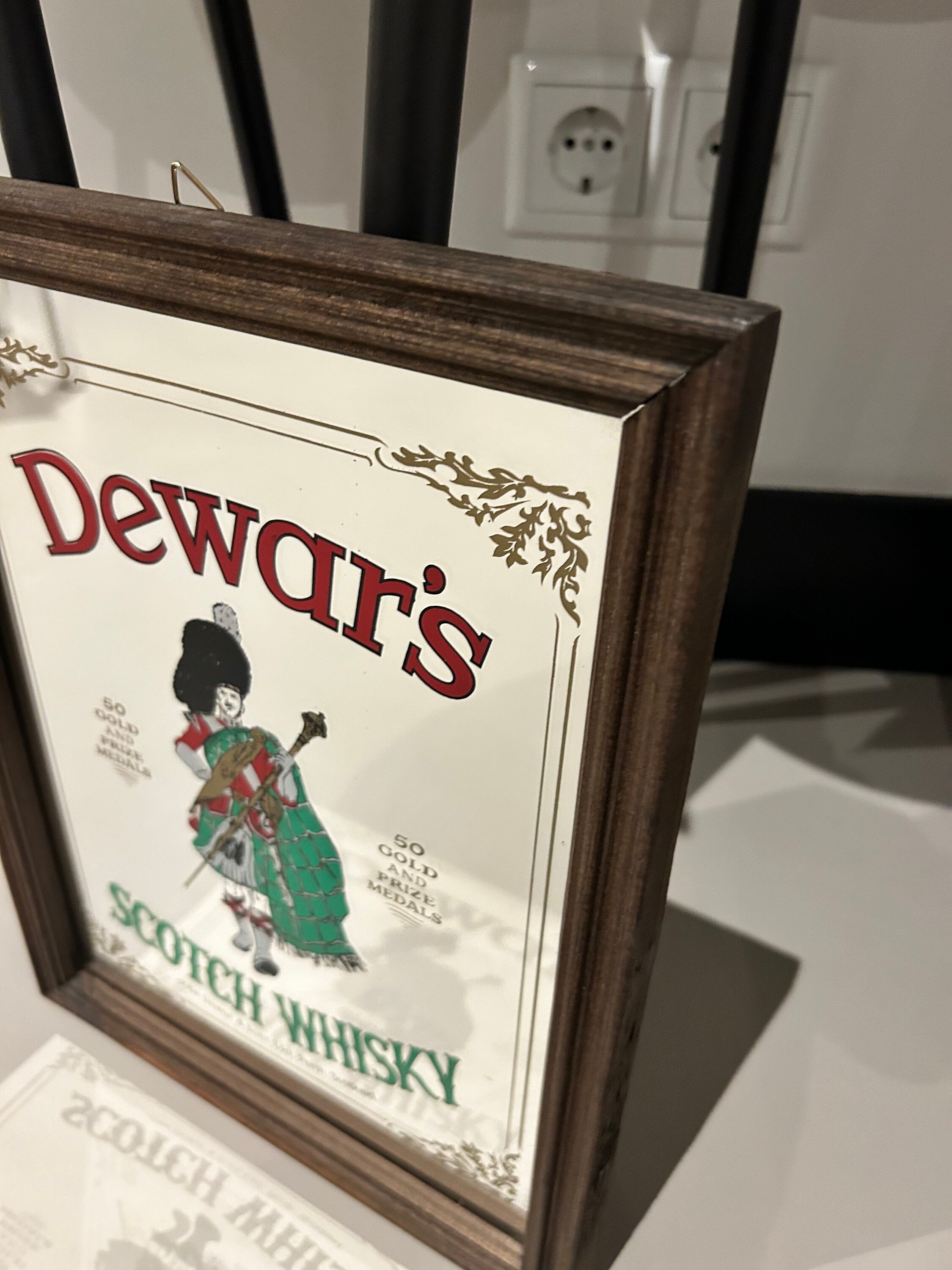 Vintage 1960 Dewar's Scotch Whiskey Mirror 1 Etsy