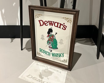 Vintage 1960 Dewar's Scotch Whiskey Mirror #1