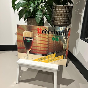 Vintage RARE 1985 Belgium Rodenbach Sour Ale Beer - Carton Bar Sign