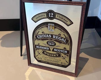 Vintage Chivas Regal Spiegel Nr. 2 aus den 1970er Jahren