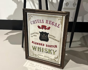 Vintage 1970s Chivas Regal Mirror #3