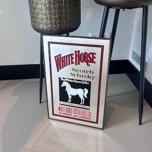 White Horse Whisky Mirror - Etsy