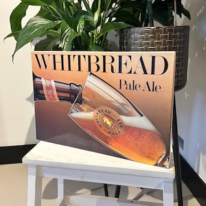 Vintage RARE 1983 Whitebread Pale Ale Beer - Carton Bar Sign