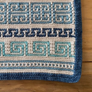 Artemis Mosaic Crochet Placemat Table Runner Pattern Greek Keys Theme
