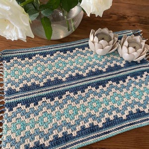 Go with the Flow Mosaic Crochet Placemat Runner Pattern
