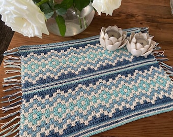 Go with the Flow Mosaic Crochet Placemat Runner Pattern