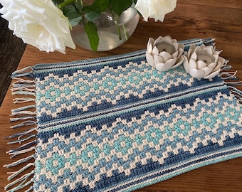 Go with the Flow Mosaic Crochet Placemat Runner Pattern