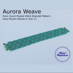Aurora Weave Peyote Armband (Miyuki Delicas Size 11 Even Count)